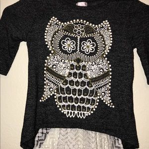 Girls xs owl shirt